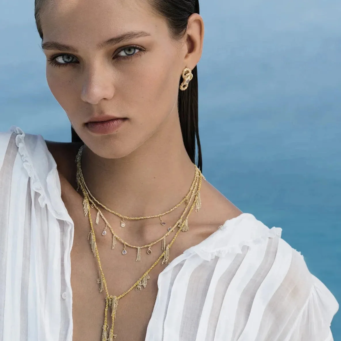 N° 607 Necklace in Gold Grey