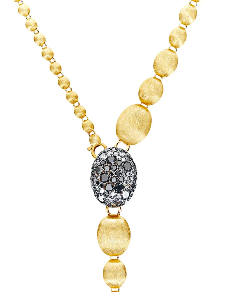 Nanis 18k Yellow Gold Reverse Diamond and Ruby Convertible Necklace