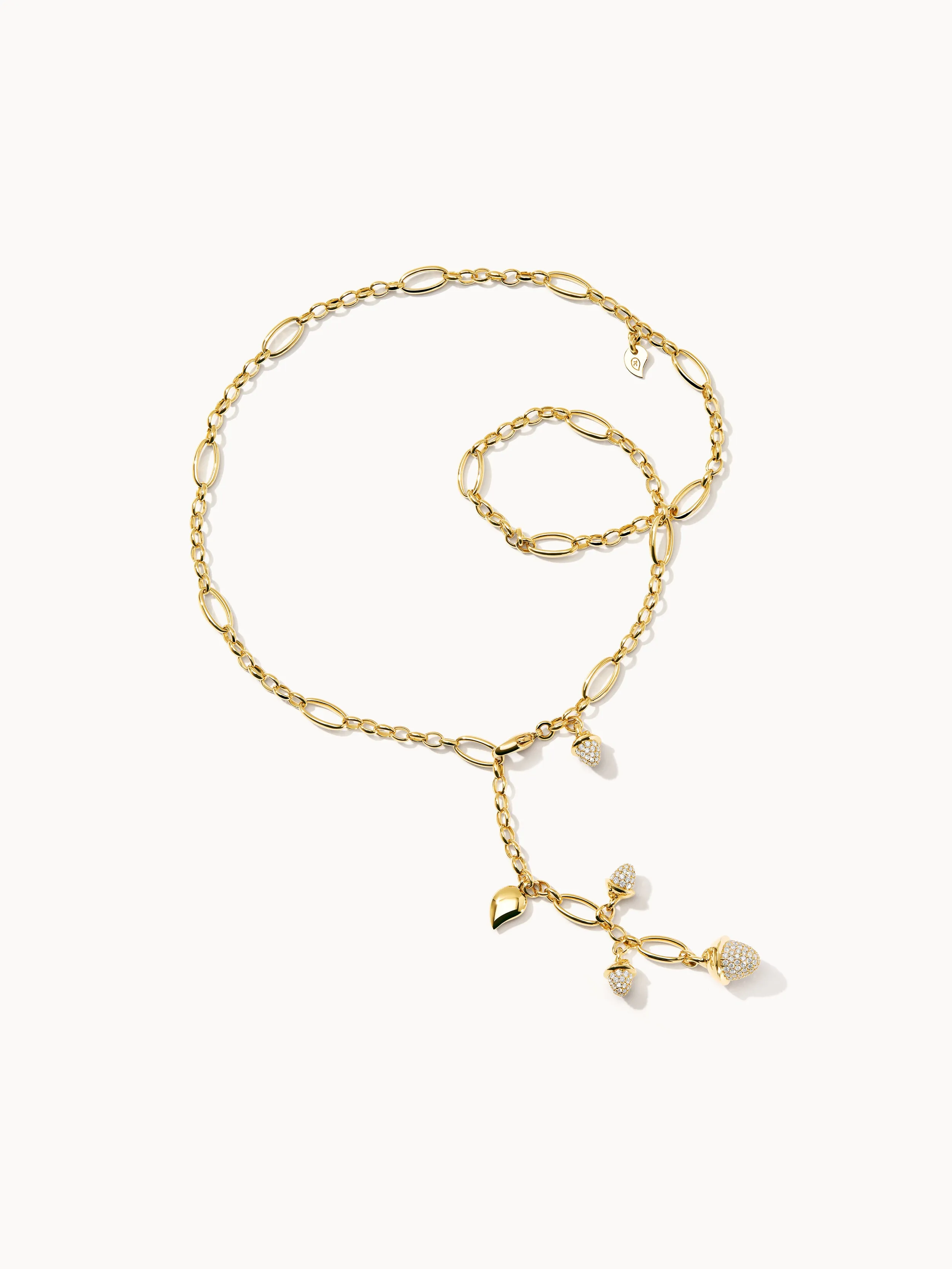 Necklace MIKADO Delicate 51 cm Diamond Pavé with Diamond Pavé