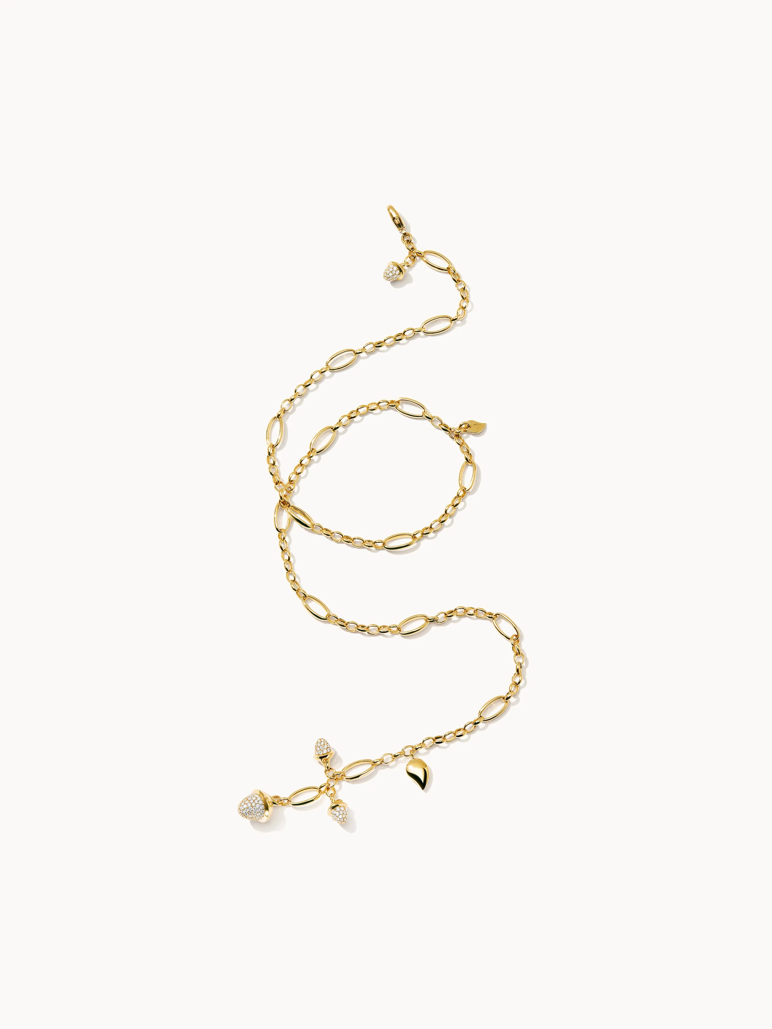 Necklace MIKADO Delicate 51 cm Diamond Pavé with Diamond Pavé
