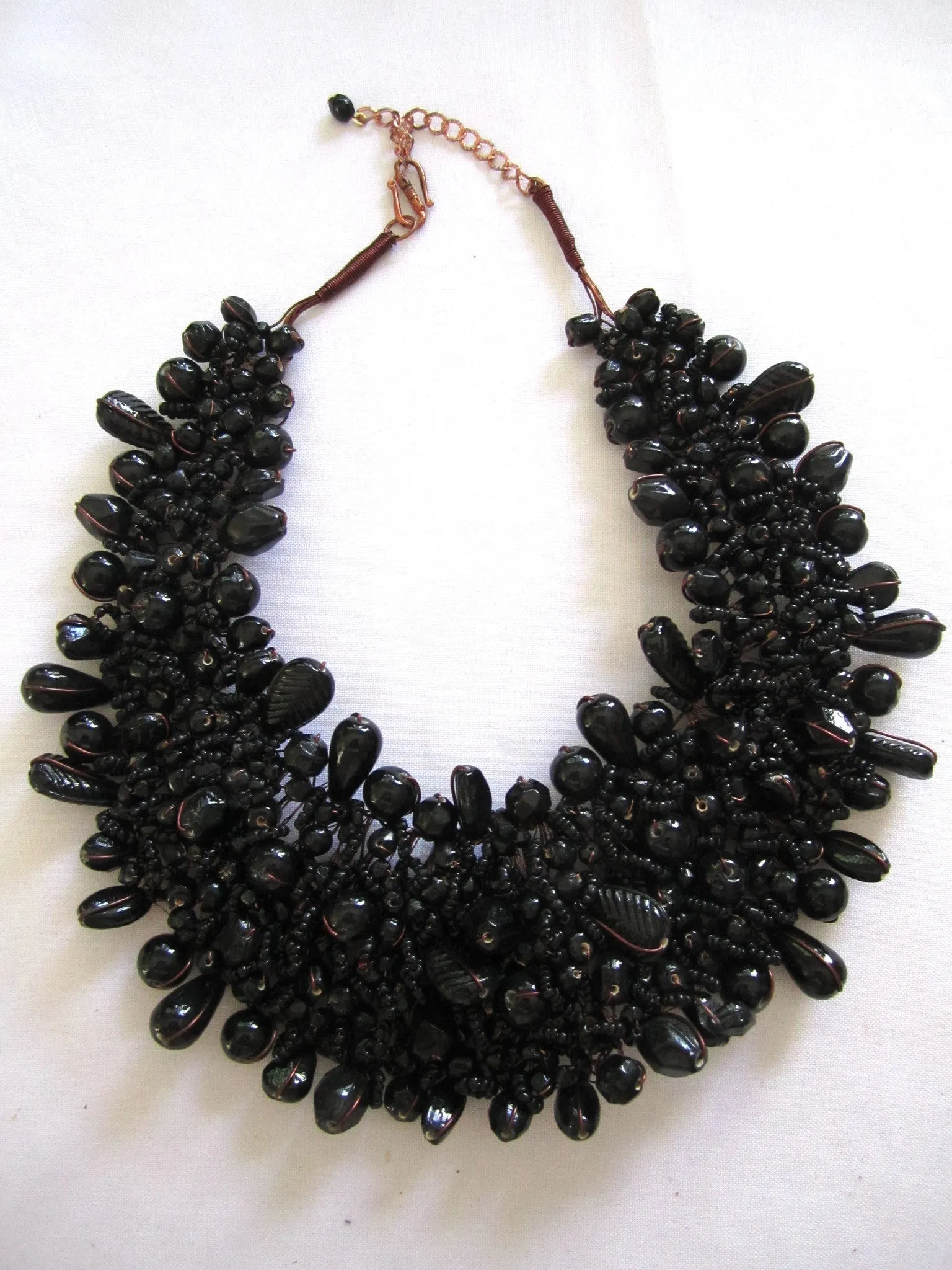 Nepal Handwoven Glass Bib Necklace