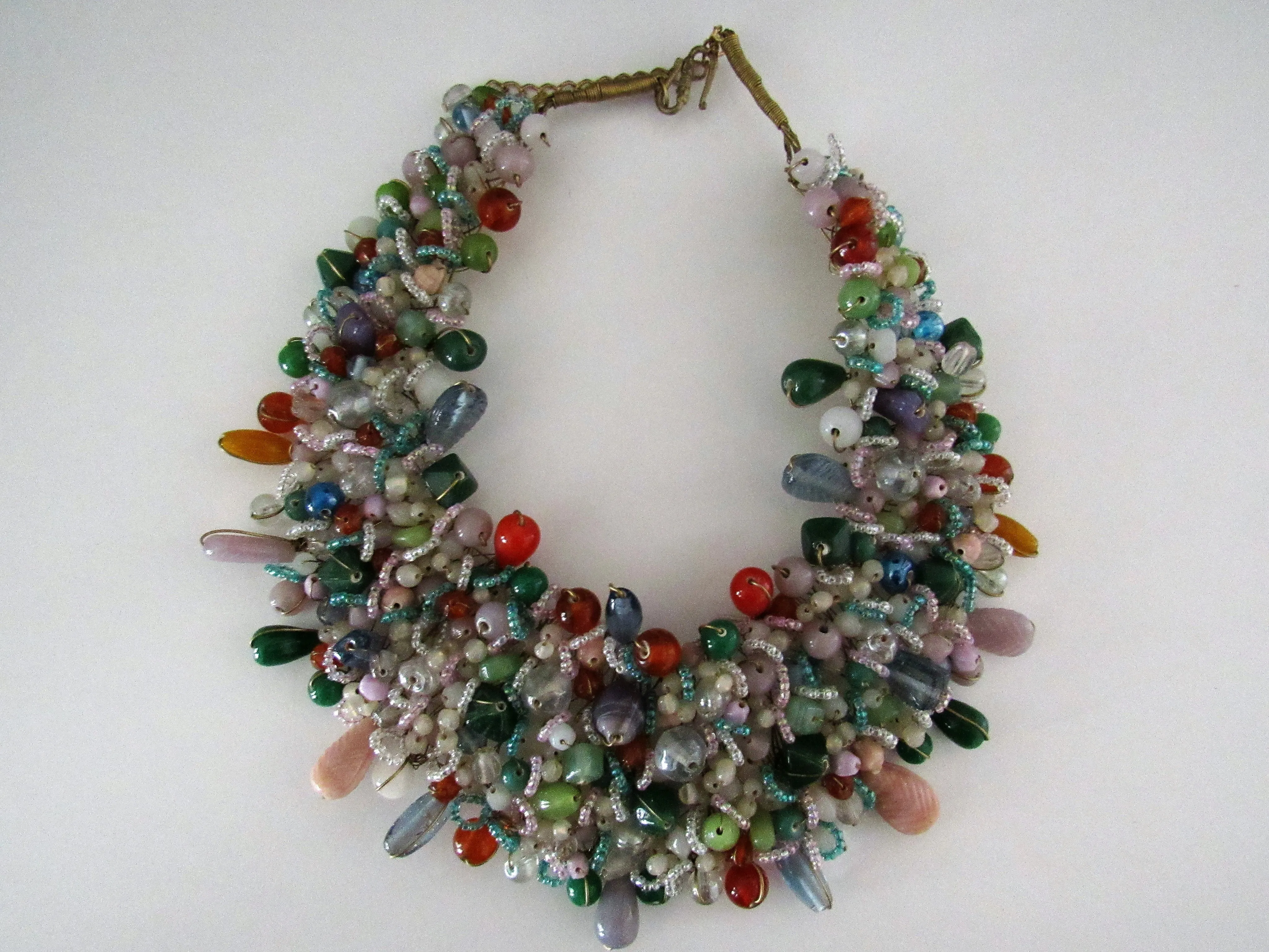 Nepal Handwoven Glass Bib Necklace