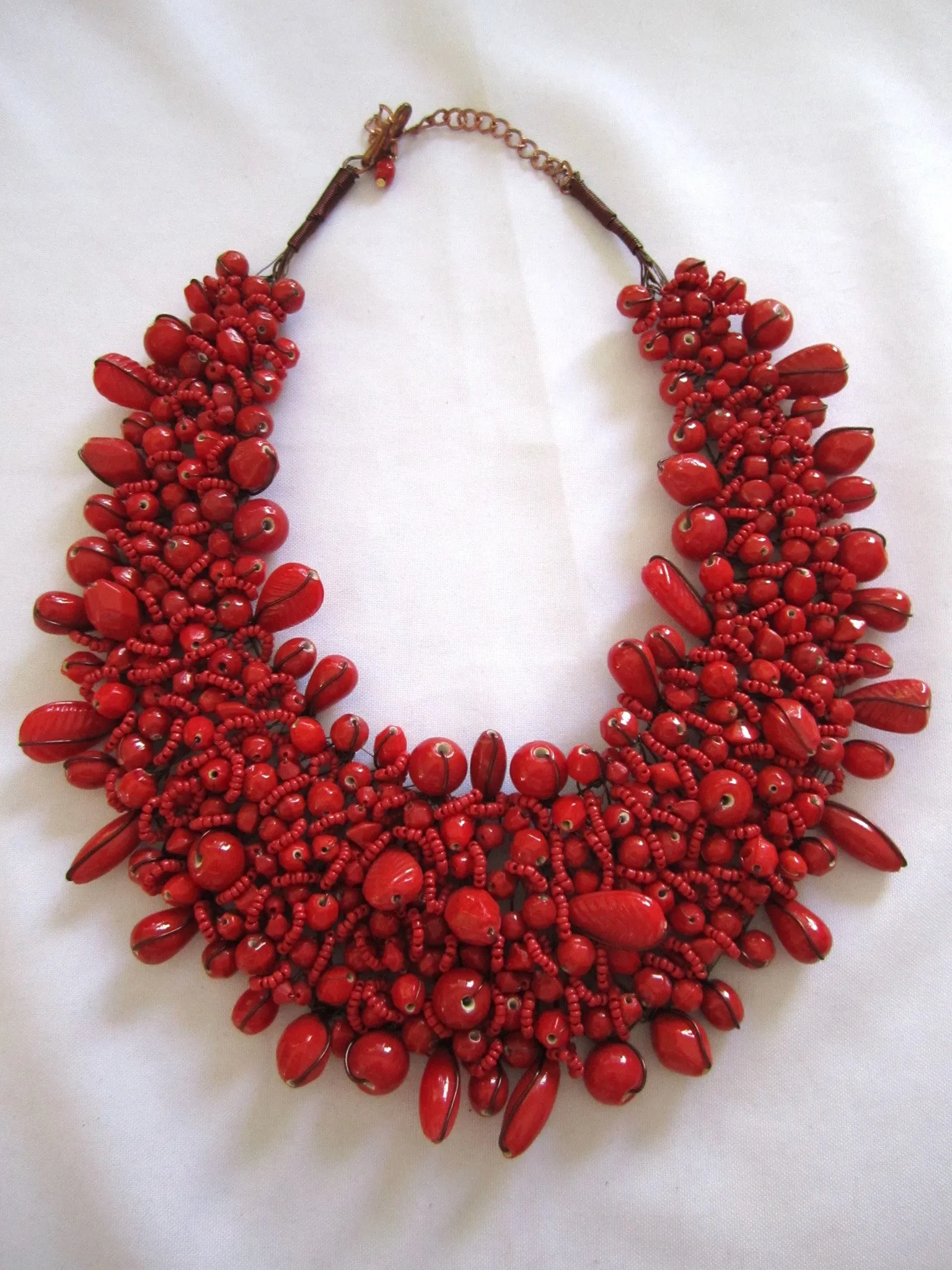 Nepal Handwoven Glass Bib Necklace