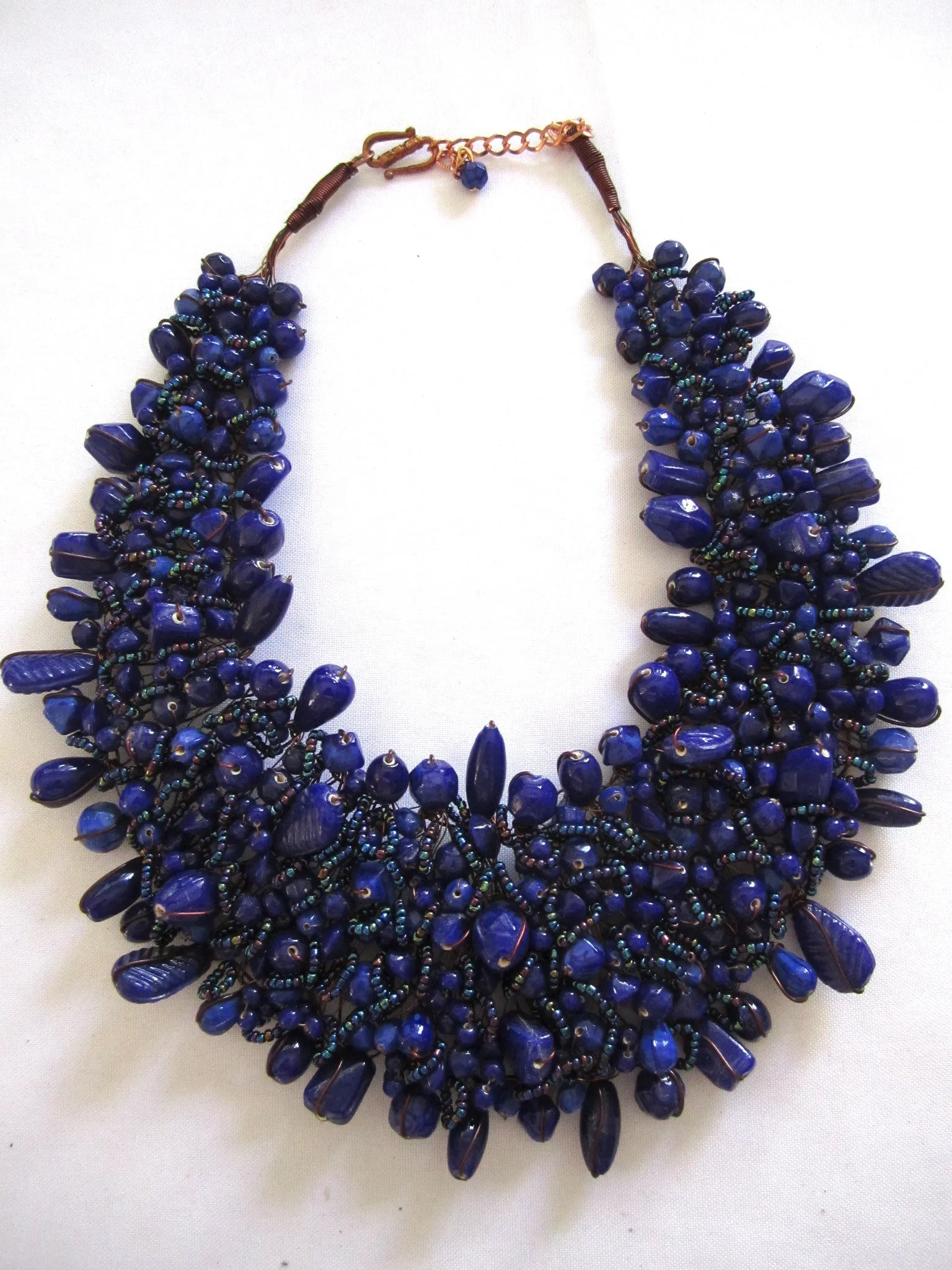 Nepal Handwoven Glass Bib Necklace