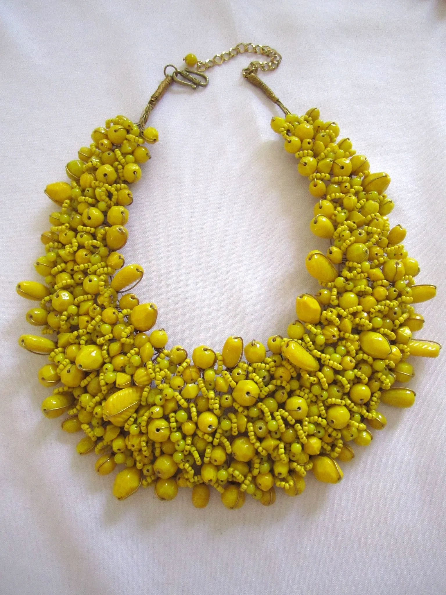 Nepal Handwoven Glass Bib Necklace