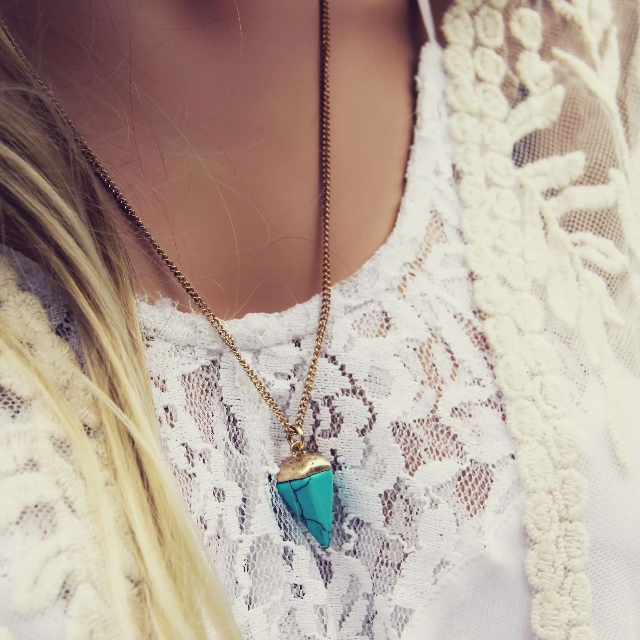 New Moon Turquoise Necklace