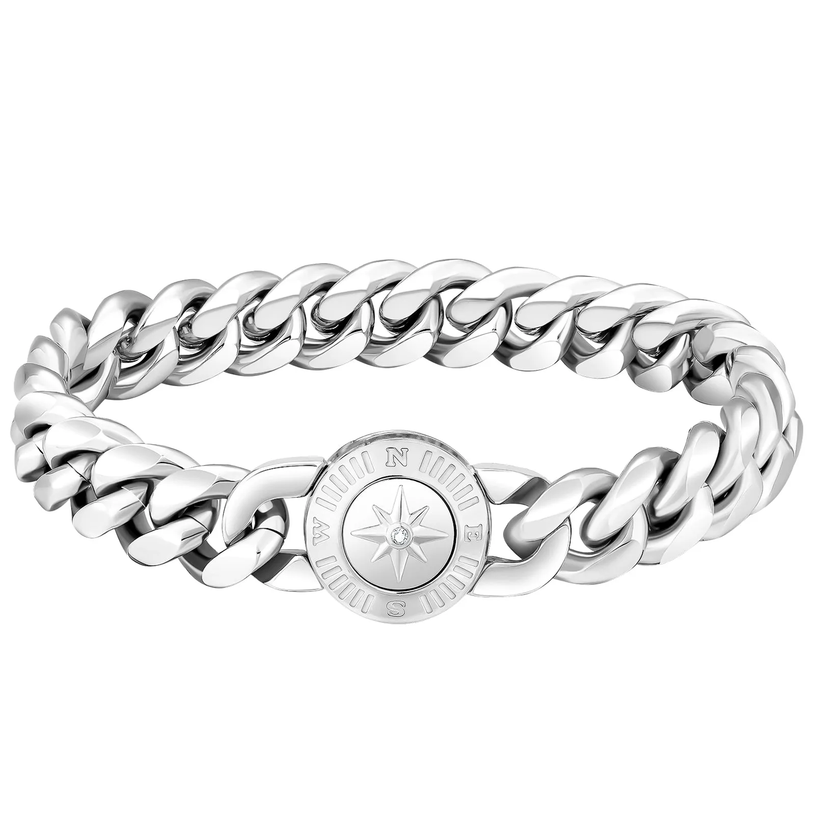 【NEW】12mm Miami Cuban Link Bracelet with Compass Button Clasp