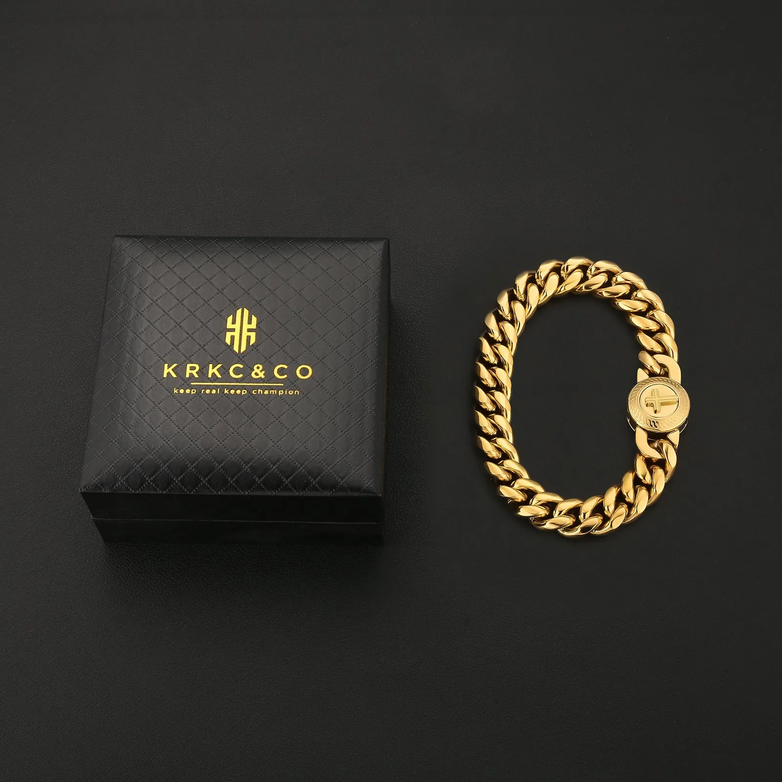 【NEW】12mm Miami Cuban Link Bracelet with Cross Button Clasp
