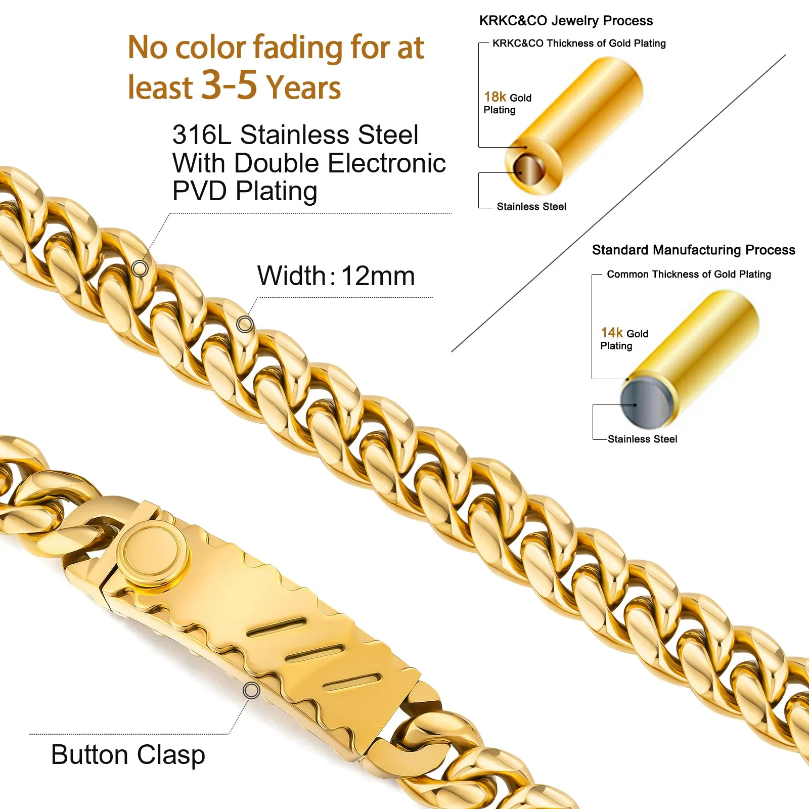 【NEW】12mm Miami Cuban Link Bracelet