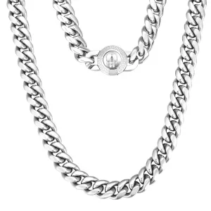 【NEW】12mm Miami Cuban Link Chain with SKULL Button Clasp