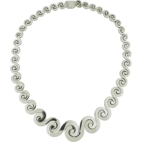 NY 114 GRADUATED WAVE NECKLACE