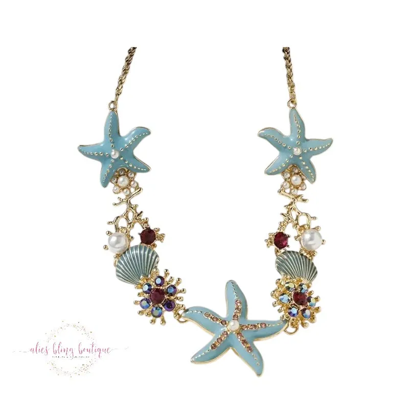 Ocean's Whisper - Blue Necklace