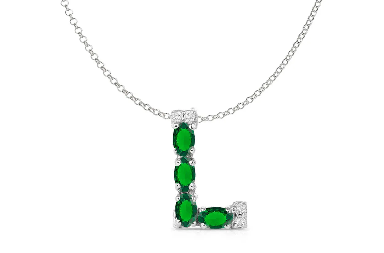 Pendant Letter L Initial 18 kt Gold