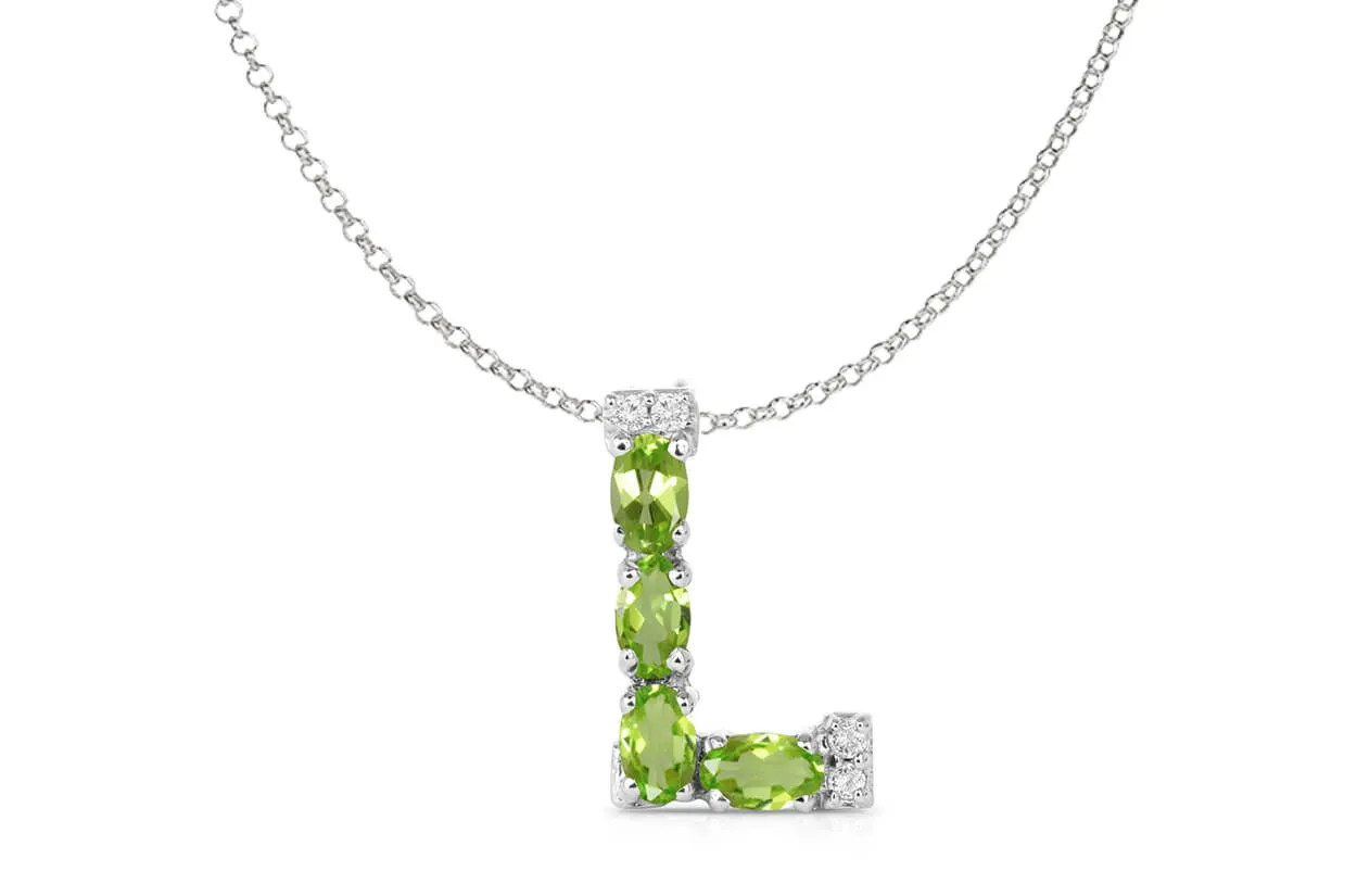 Pendant Letter L Initial 18 kt Gold