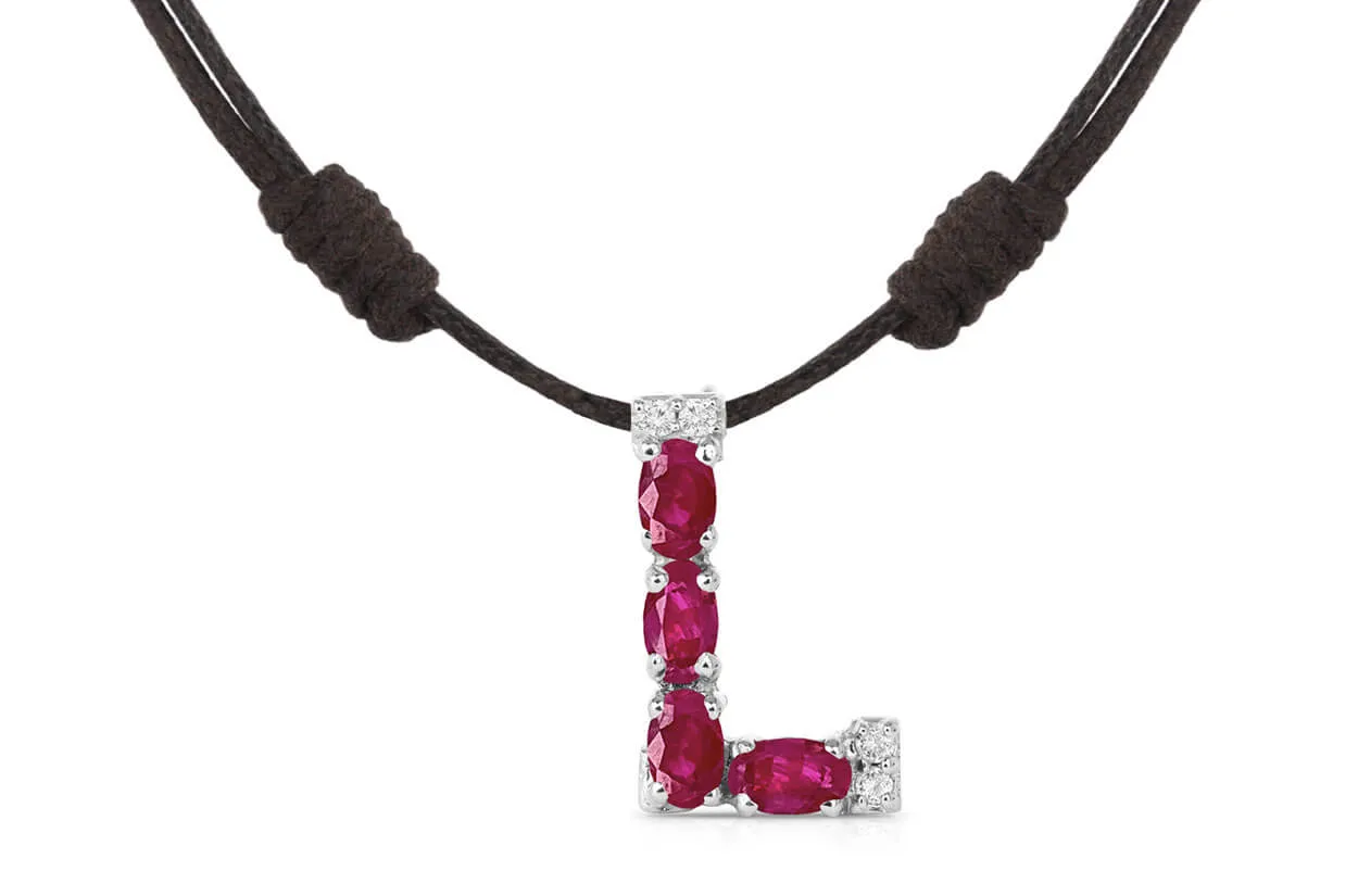 Pendant Letter L Initial 18 kt Gold