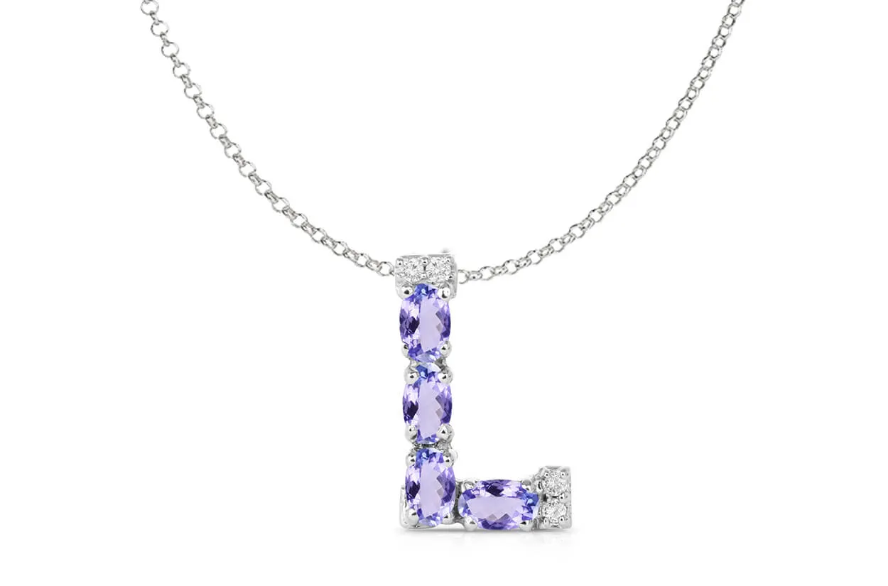 Pendant Letter L Initial 18 kt Gold