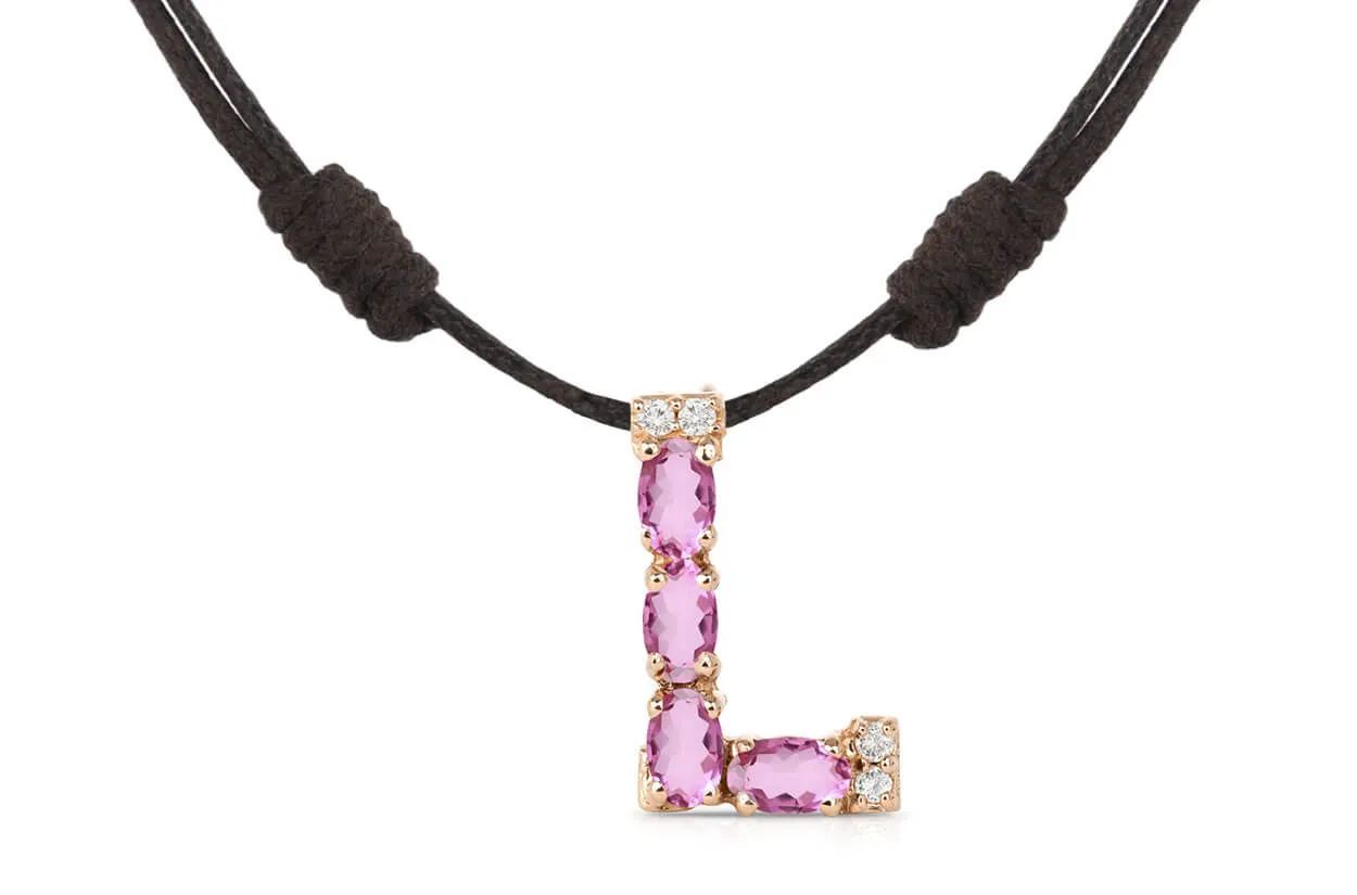 Pendant Letter L Initial 18 kt Gold