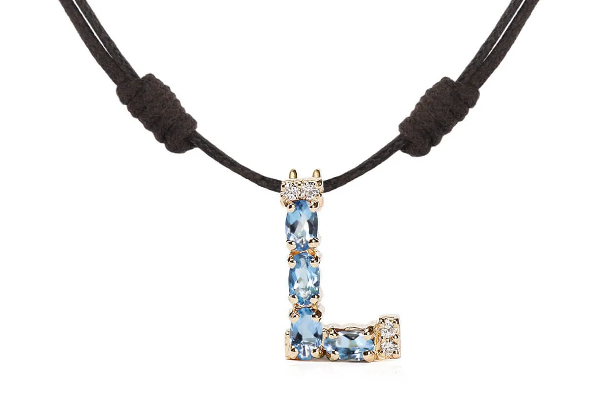 Pendant Letter L Initial 18 kt Gold