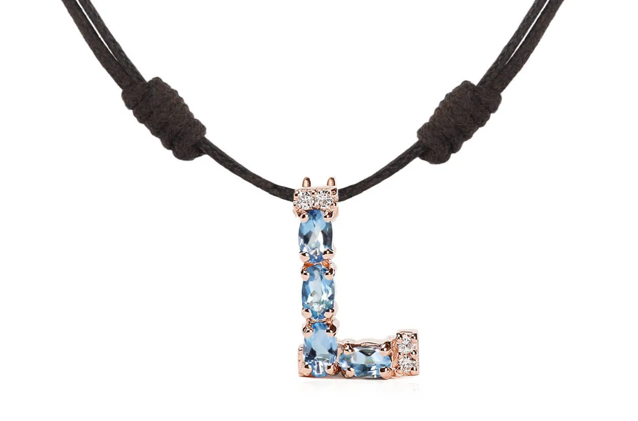 Pendant Letter L Initial 18 kt Gold