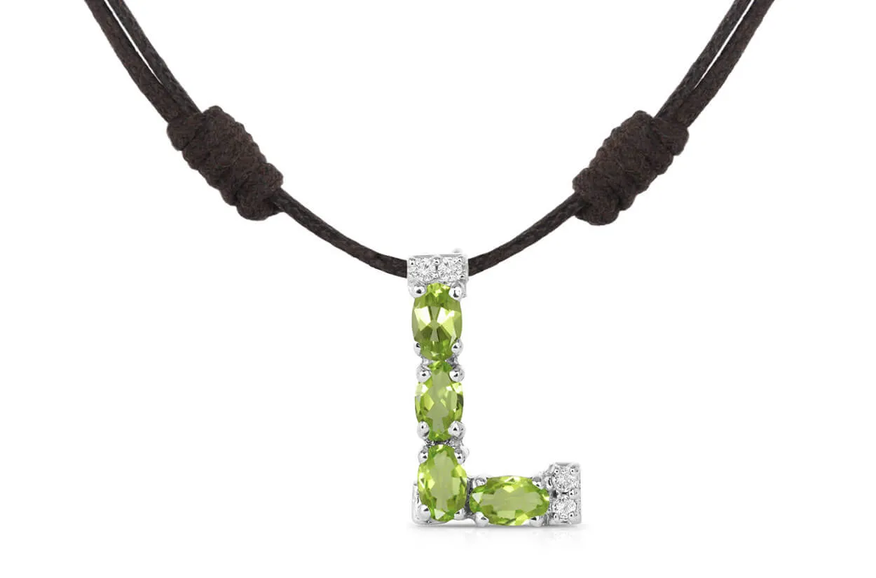 Pendant Letter L Initial 18 kt Gold