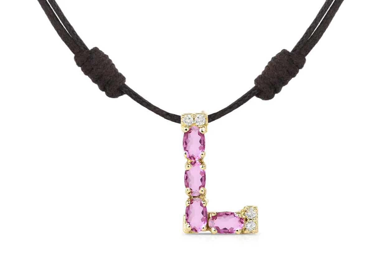 Pendant Letter L Initial 18 kt Gold