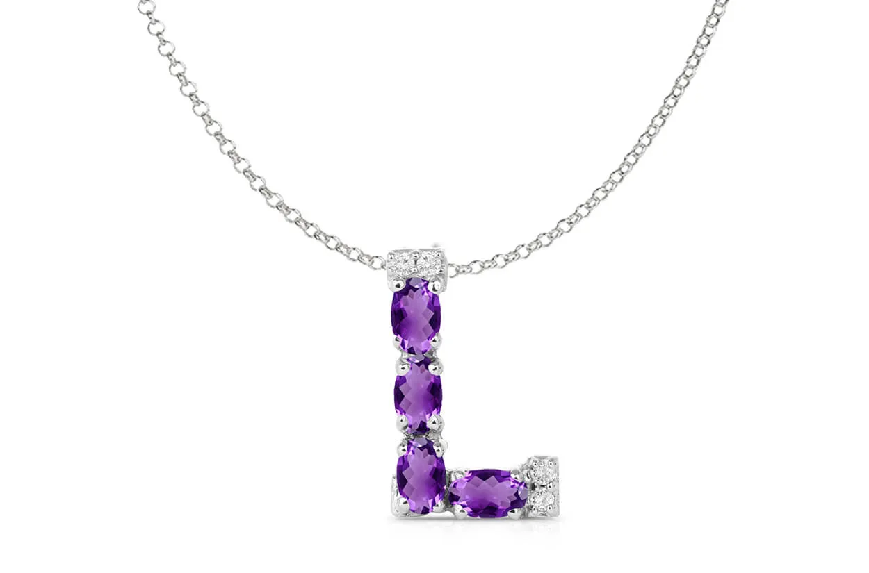 Pendant Letter L Initial 18 kt Gold