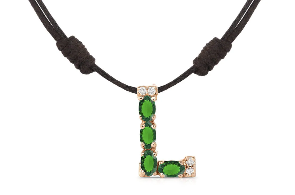 Pendant Letter L Initial 18 kt Gold