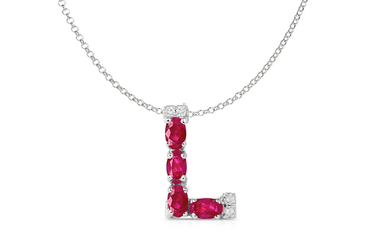 Pendant Letter L Initial 18 kt Gold