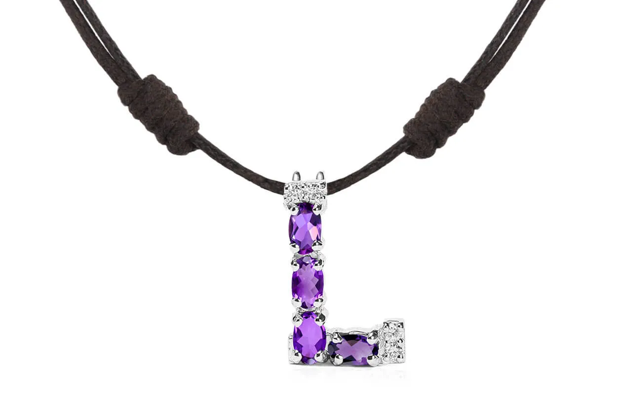 Pendant Letter L Initial 18 kt Gold
