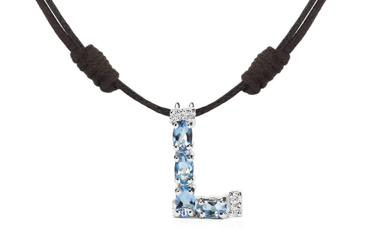 Pendant Letter L Initial 18 kt Gold