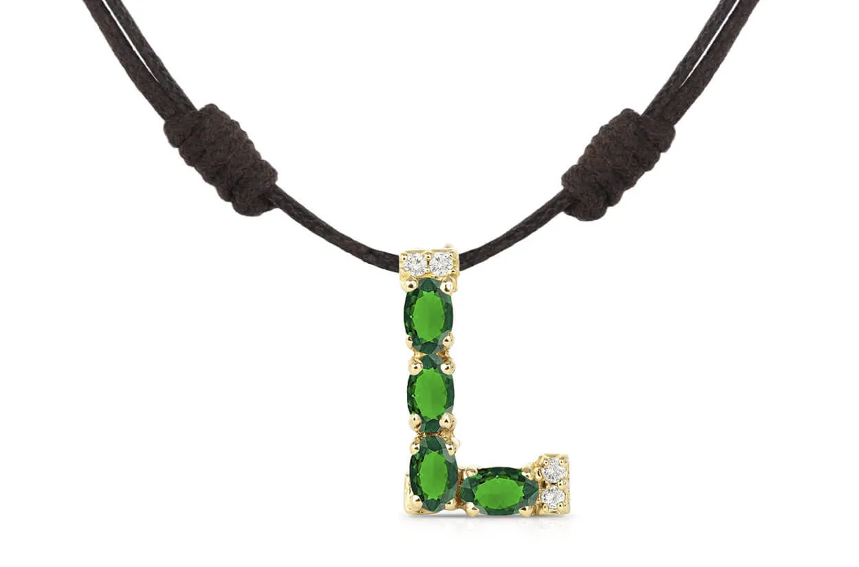 Pendant Letter L Initial 18 kt Gold