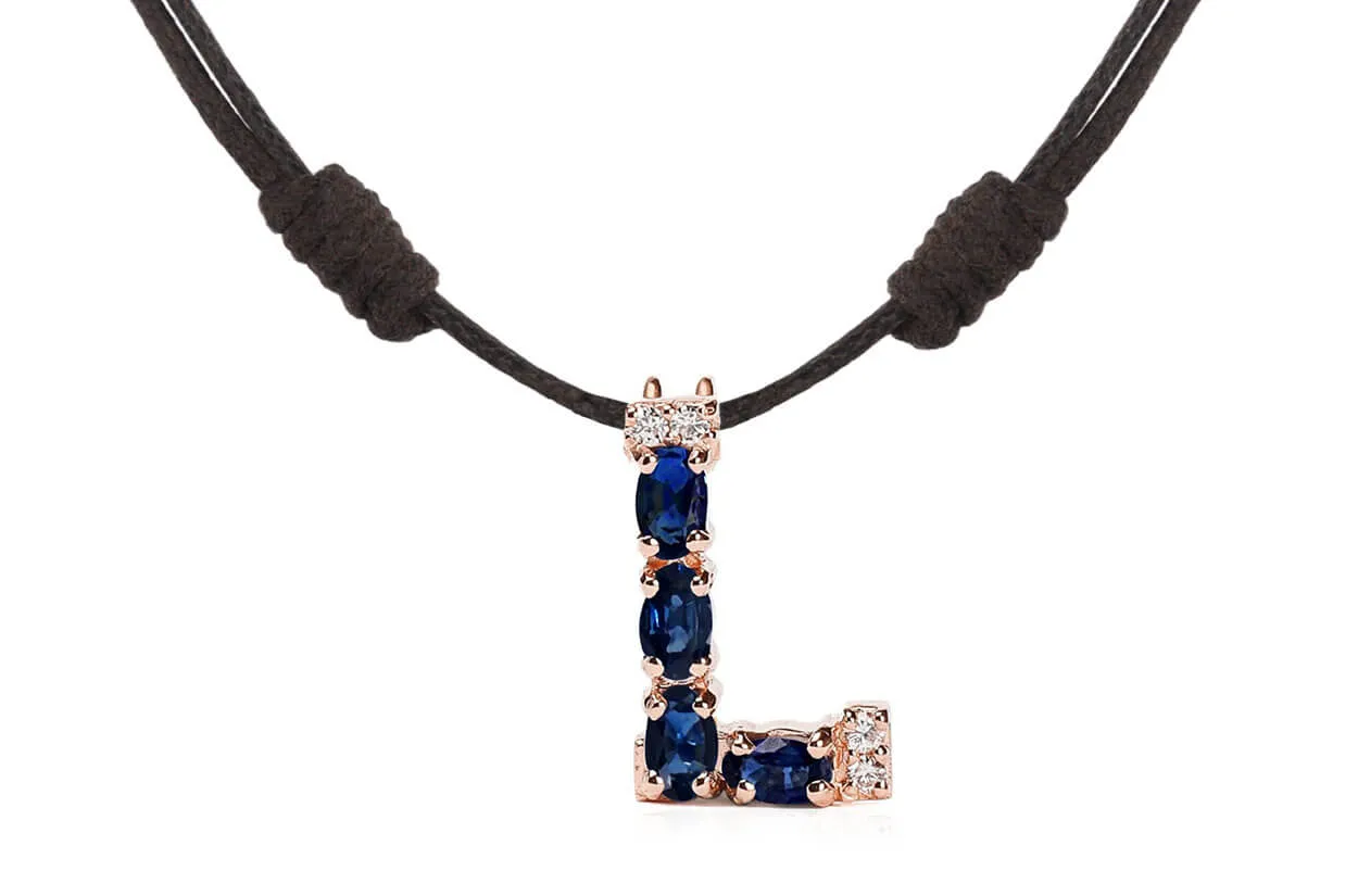 Pendant Letter L Initial 18 kt Gold