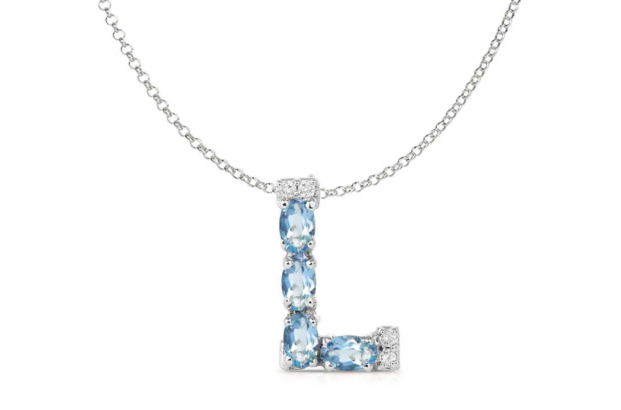 Pendant Letter L Initial 18 kt Gold