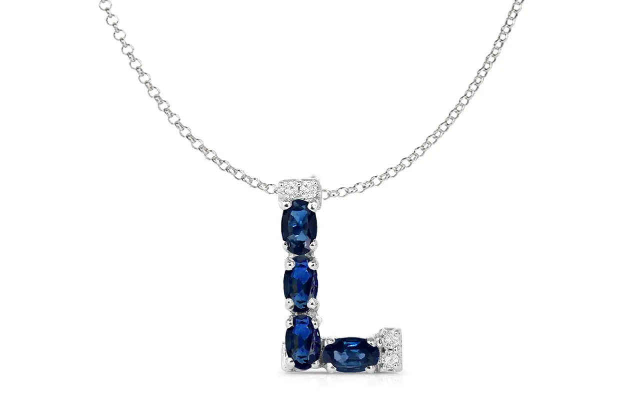 Pendant Letter L Initial 18 kt Gold