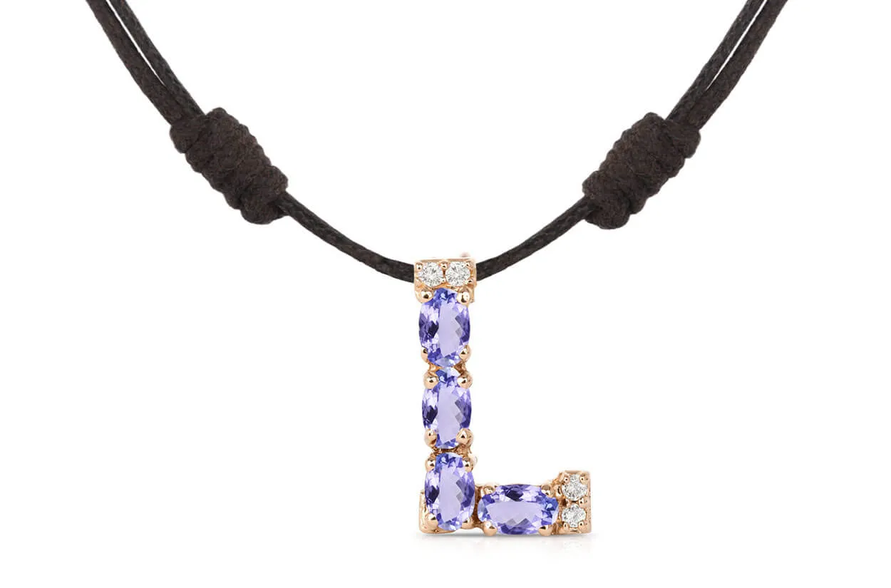 Pendant Letter L Initial 18 kt Gold