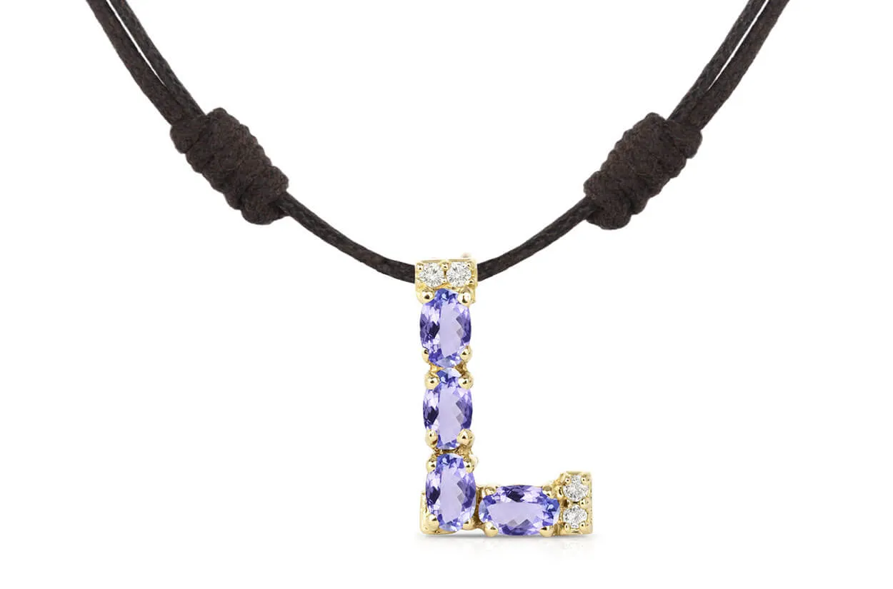 Pendant Letter L Initial 18 kt Gold