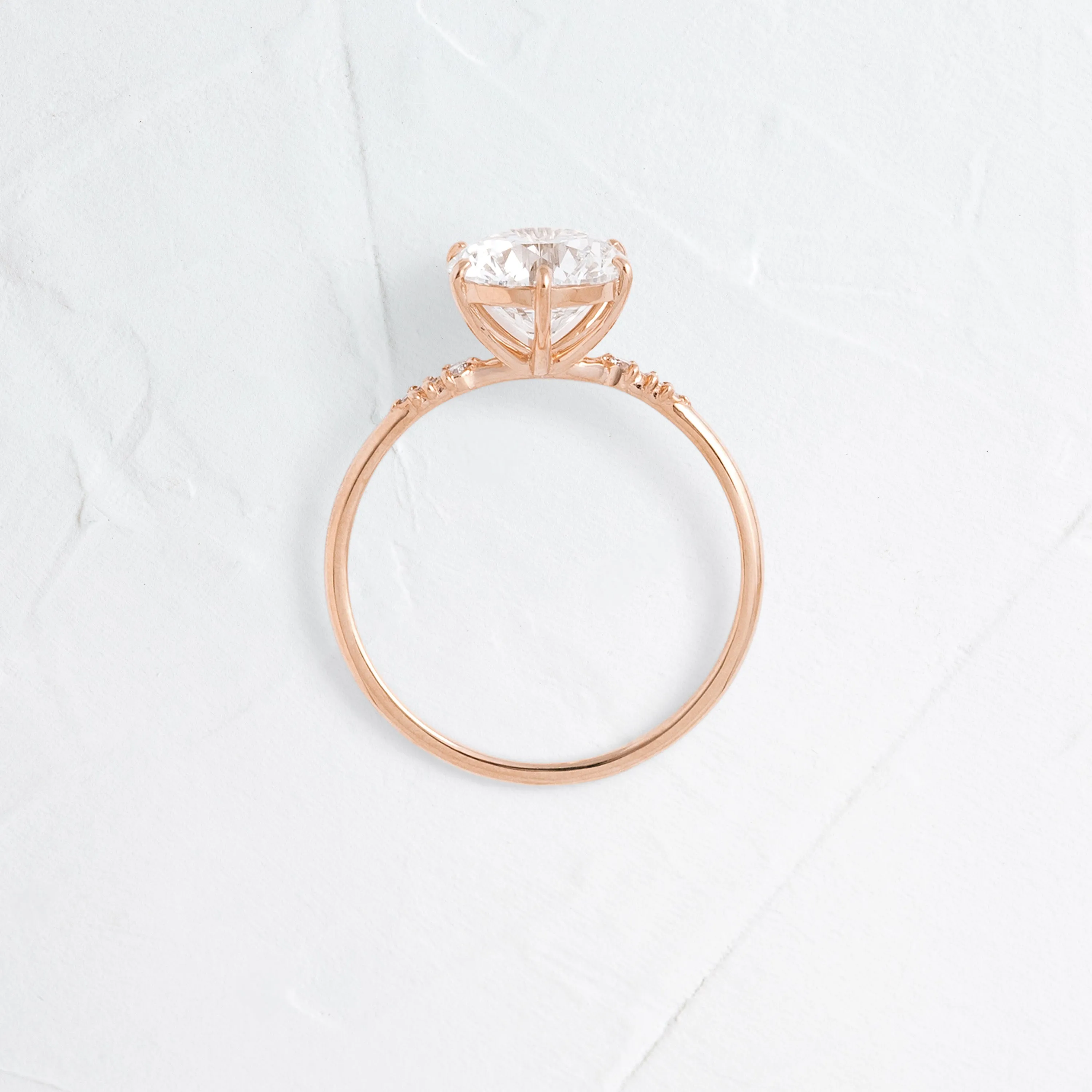 Poppy Seed Ring, Round Cut