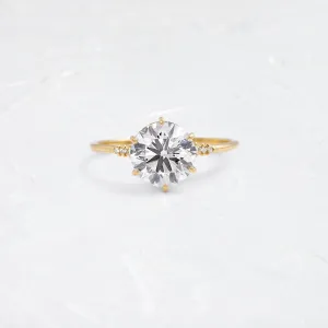 Poppy Seed Ring, Round Cut