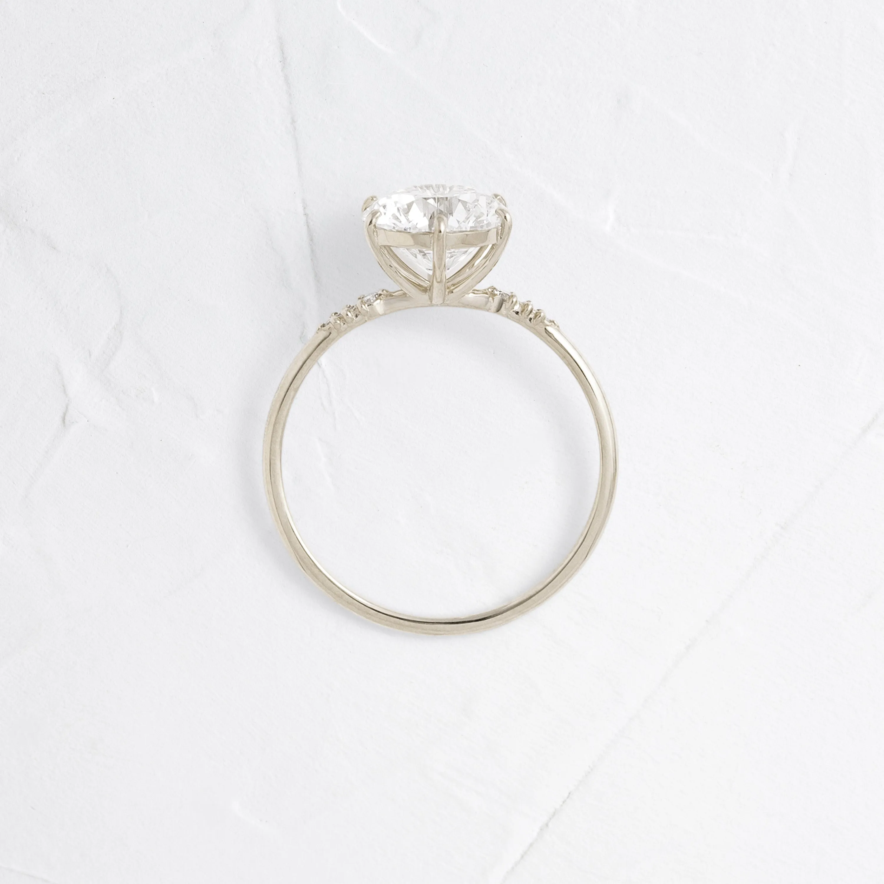 Poppy Seed Ring, Round Cut