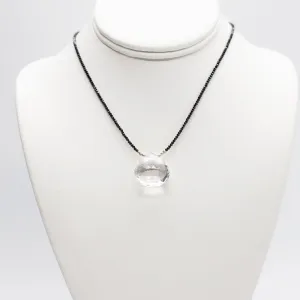 Quartz & Spinel Pendant Necklace