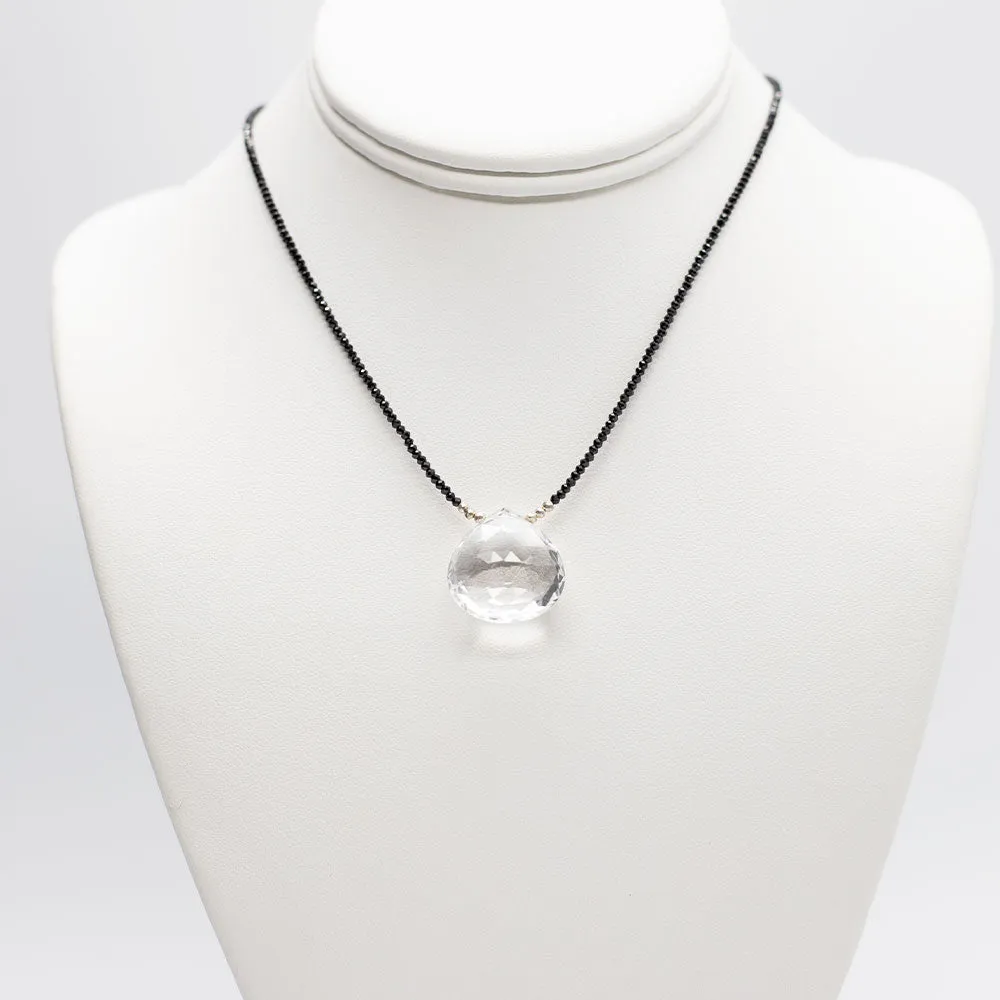 Quartz & Spinel Pendant Necklace