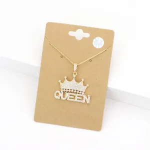 Queen Crown Pendant Necklace | PDN0024