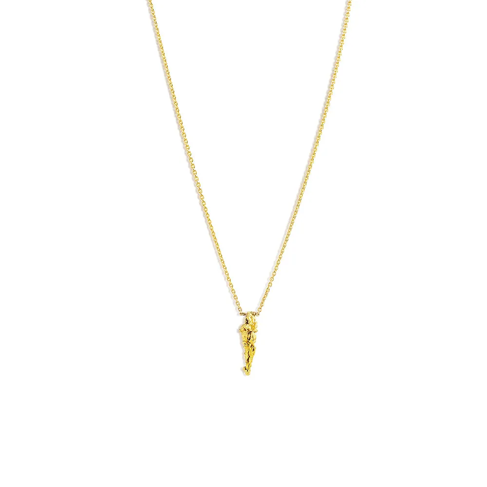 raw gold necklace