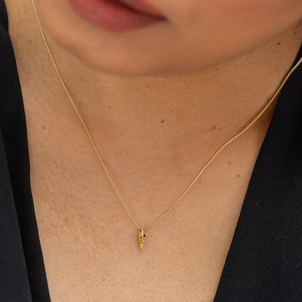 raw gold necklace