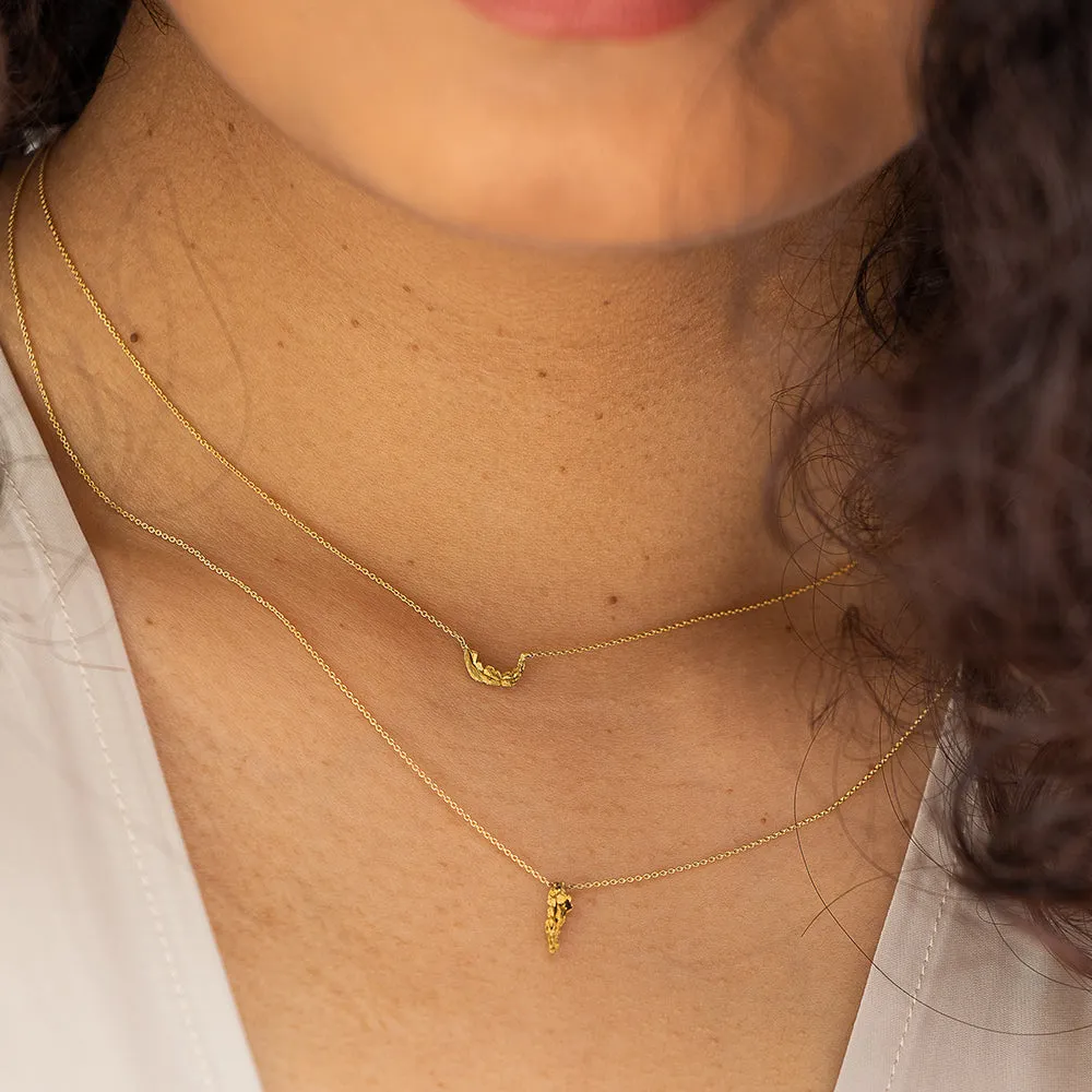 raw gold necklace