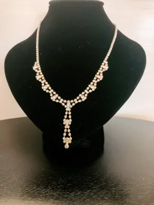 Rhinestone Multi-Drop Necklace