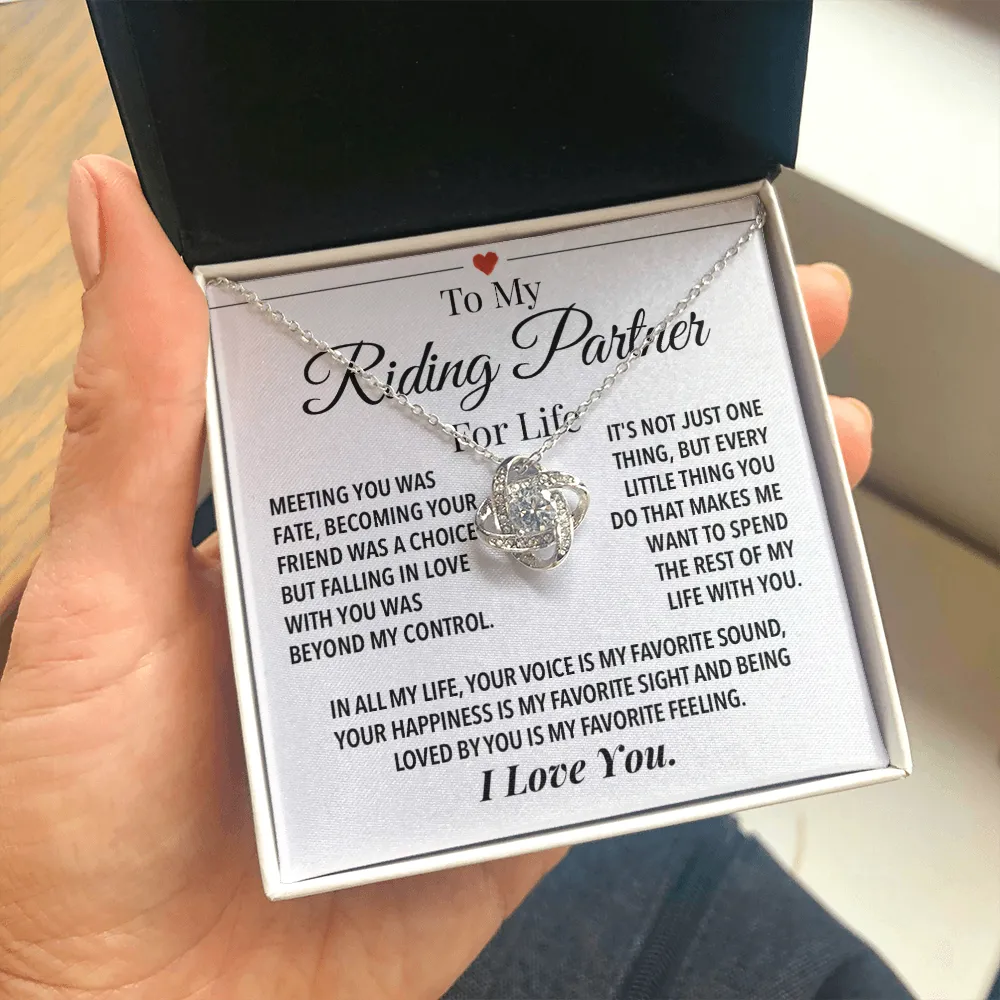 Riding Partner For Life Forever Love Necklace