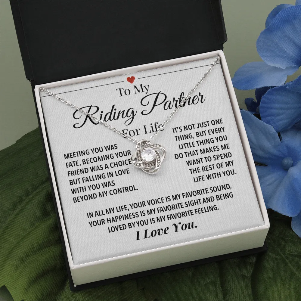 Riding Partner For Life Forever Love Necklace