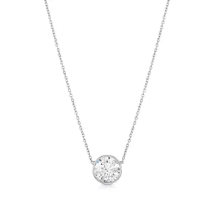 Rivière Platinum 3.01Ct Diamond Solitaire Necklace, GIA Certified