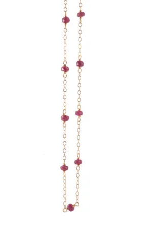 Ruby Delicate Bead Necklace